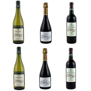 Exklusive Auswahl von 6 Flaschen Château Saint Louis, einschließlich des außergewöhnlichen 'Extreme', des prickelnden 'Prêt en bullelles' und unseres mit Gold ausgezeichneten Chardonnays.